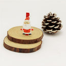 20 Pieces Christmas Santa Wooden Crafts Pegs Paper Photos Hanging Clips Embellishments for Christmas Home Party Decoration 48mm