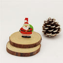 20 Pieces Christmas Santa Wooden Crafts Pegs Paper Photos Hanging Clips Embellishments for Christmas Home Party Decoration 48mm