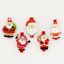 20 Pieces Christmas Santa Wooden Crafts Pegs Paper Photos Hanging Clips Embellishments for Christmas Home Party Decoration 48mm
