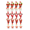 20 Pieces Christmas Santa Wooden Crafts Pegs Paper Photos Hanging Clips Embellishments for Christmas Home Party Decoration 48mm