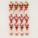20 Pieces Christmas Santa Wooden Crafts Pegs Paper Photos Hanging Clips Embellishments for Christmas Home Party Decoration 48mm
