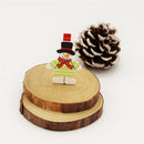 20 Pieces Snowman Wooden Crafts Pegs Paper Photos Hanging Clips Embellishments for Christmas Home Party Decoration 48mm