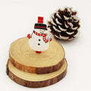 20 Pieces Snowman Wooden Crafts Pegs Paper Photos Hanging Clips Embellishments for Christmas Home Party Decoration 48mm