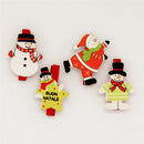 20 Pieces Snowman Wooden Crafts Pegs Paper Photos Hanging Clips Embellishments for Christmas Home Party Decoration 48mm