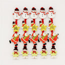 20 Pieces Snowman Wooden Crafts Pegs Paper Photos Hanging Clips Embellishments for Christmas Home Party Decoration 48mm