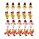 20 Pieces Snowman Wooden Crafts Pegs Paper Photos Hanging Clips Embellishments for Christmas Home Party Decoration 48mm