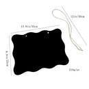 2 Pieces Double Side Wave Wooden Speech Chalk Board Photo Booth Props Photography Wedding Party Christmas Fancy Blackboard