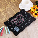 2 Pieces Double Side Wave Wooden Speech Chalk Board Photo Booth Props Photography Wedding Party Christmas Fancy Blackboard