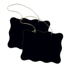 2 Pieces Double Side Wave Wooden Speech Chalk Board Photo Booth Props Photography Wedding Party Christmas Fancy Blackboard