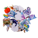 35 Pieces Galaxy Color Animal Stickers Laptop Car Skateboard Luggage Car Decals