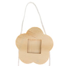 Novelty Flower Shape Wall Hanging Wood Triple Hanging Photo Memo Frame Picture Album Holder