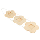 Novelty Flower Shape Wall Hanging Wood Triple Hanging Photo Memo Frame Picture Album Holder