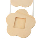 Novelty Flower Shape Wall Hanging Wood Triple Hanging Photo Memo Frame Picture Album Holder