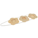 Novelty Flower Shape Wall Hanging Wood Triple Hanging Photo Memo Frame Picture Album Holder