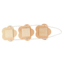 Novelty Flower Shape Wall Hanging Wood Triple Hanging Photo Memo Frame Picture Album Holder