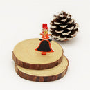 20 Pieces Wooden Pegs Clips Tree Card Holder Craft Clothespin Christmas Supplies