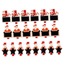 20 Pieces Christmas Santa Claus Snowman Wood Clips Pegs Clothespins Xmas Decoration