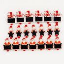 20 Pieces Christmas Santa Claus Snowman Wood Clips Pegs Clothespins Xmas Decoration