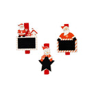 20 Pieces Christmas Santa Claus Snowman Wood Clips Pegs Clothespins Xmas Decoration