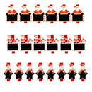 20 Pieces Christmas Santa Claus Snowman Wood Clips Pegs Clothespins Xmas Decoration