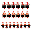 20 Pieces Christmas Santa Claus Snowman Wood Clips Pegs Clothespins Xmas Decoration