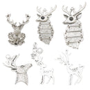 6 Pieces Vintage Deer Charms Dangle Beads Pendants for Bracelet Jewelry Making