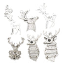 6 Pieces Vintage Deer Charms Dangle Beads Pendants for Bracelet Jewelry Making