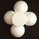 5 Pieces 120mm Half Round Polystyrene Styrofoam Foam Ball Christmas Ornaments Solid Spheres for Wedding DIY Modelling Craft