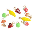 20 Pieces Alloy Fruits Shape Pendants Charms for DIY Necklace Fashion Jewelry Making
