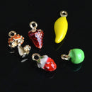 20 Pieces Alloy Fruits Shape Pendants Charms for DIY Necklace Fashion Jewelry Making