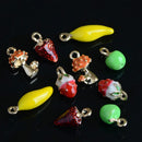 20 Pieces Alloy Fruits Shape Pendants Charms for DIY Necklace Fashion Jewelry Making
