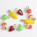 20 Pieces Alloy Fruits Shape Pendants Charms for DIY Necklace Fashion Jewelry Making