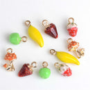 20 Pieces Alloy Fruits Shape Pendants Charms for DIY Necklace Fashion Jewelry Making