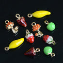 20 Pieces Alloy Fruits Shape Pendants Charms for DIY Necklace Fashion Jewelry Making