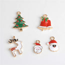 10 Pieces Christmas Pattern Pendant Charms Connector DIY Jewelry Findings Craft