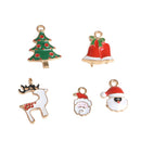 10 Pieces Christmas Pattern Pendant Charms Connector DIY Jewelry Findings Craft