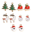 10 Pieces Christmas Pattern Pendant Charms Connector DIY Jewelry Findings Craft