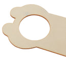 5 Pieces Creative Wooden Door Knob Hanger Signs for DIY Kid Craft Handmade Materials - Bear Shape