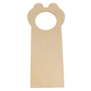 5 Pieces Creative Wooden Door Knob Hanger Signs for DIY Kid Craft Handmade Materials - Bear Shape