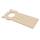 5 Pieces Creative Wooden Door Knob Hanger Signs for DIY Kid Craft Handmade Materials - Giraffe Shape