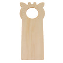 5 Pieces Creative Wooden Door Knob Hanger Signs for DIY Kid Craft Handmade Materials - Giraffe Shape