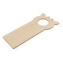 5 Pieces Creative Wooden Door Knob Hanger Signs for DIY Kid Craft Handmade Materials - Giraffe Shape