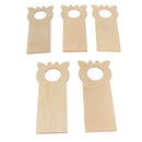 5 Pieces Creative Wooden Door Knob Hanger Signs for DIY Kid Craft Handmade Materials - Giraffe Shape