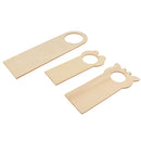 3 Pieces Mixed Creative Wooden Door Knob Hanger Signs for DIY Kid Craft Materials