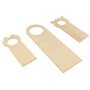 3 Pieces Mixed Creative Wooden Door Knob Hanger Signs for DIY Kid Craft Materials