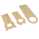 3 Pieces Mixed Creative Wooden Door Knob Hanger Signs for DIY Kid Craft Materials