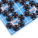 108 Pieces 8/10/12mm Metal Sew on Snap Fasteners Press Stud Popper Buttons Black
