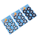 108 Pieces 8/10/12mm Metal Sew on Snap Fasteners Press Stud Popper Buttons Black