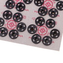 108 Pieces 8/10/12mm Metal Sew on Snap Fasteners Press Stud Popper Buttons Black