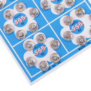 108 Pieces 8/10/12mm Metal Sew on Snap Fasteners Press Stud Popper Buttons Sliver